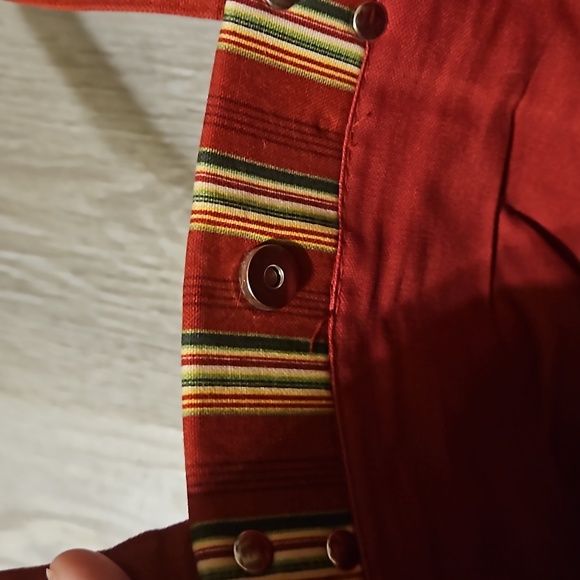 Longaberger Red Stripped Purse Like New - Picture 5 of 8